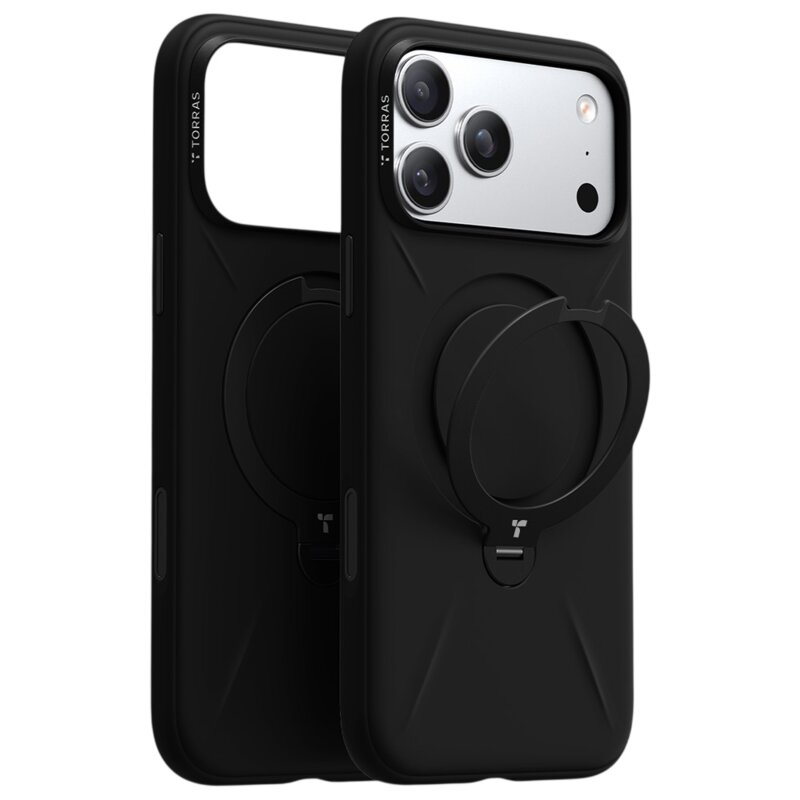 Husa iPhone 17 Pro Torras QPRO Silicone Series, negru
