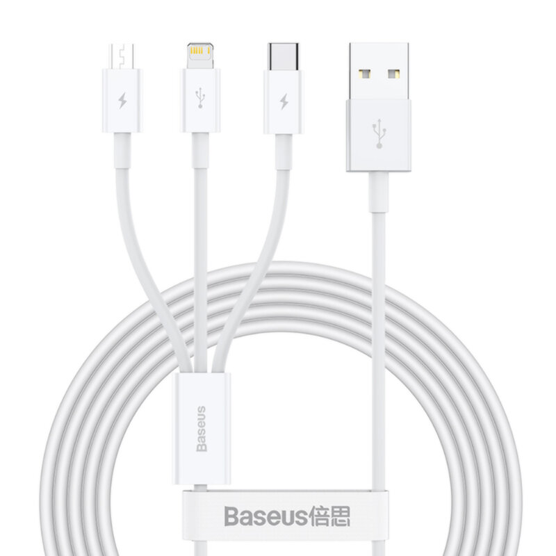 Cablu tip C, iPhone, Micro-USB, 20W Baseus, 1.2m, CAMLTYS-02