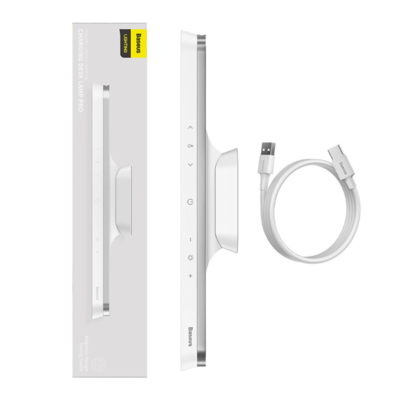 Lampa birou LED pentru citit cu suport magnetic Baseus DGXC-02, alb