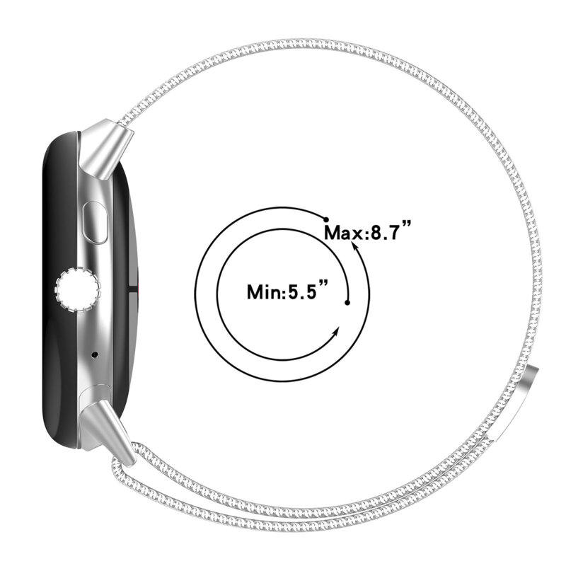 Curea Google Pixel Watch 5 45mm Techsuit, argintiu, W009