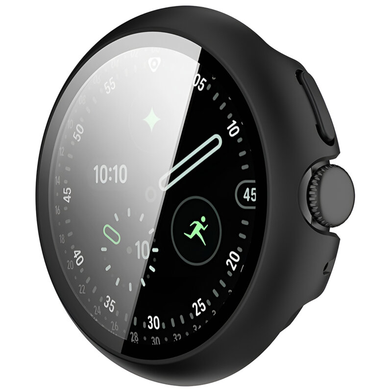 [Pachet 360°] Husa + folie Google Pixel Watch 5 45mm Techsuit Defense, negru