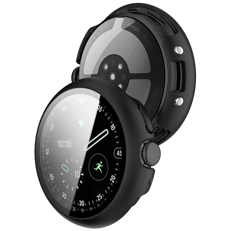 [Pachet 360°] Husa + folie Google Pixel Watch 5 45mm Techsuit Defense, negru