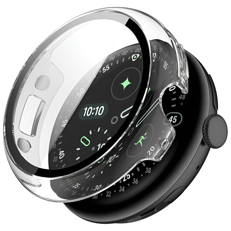 [Pachet 360°] Husa + folie Google Pixel Watch 5 45mm Techsuit Defense, transparenta