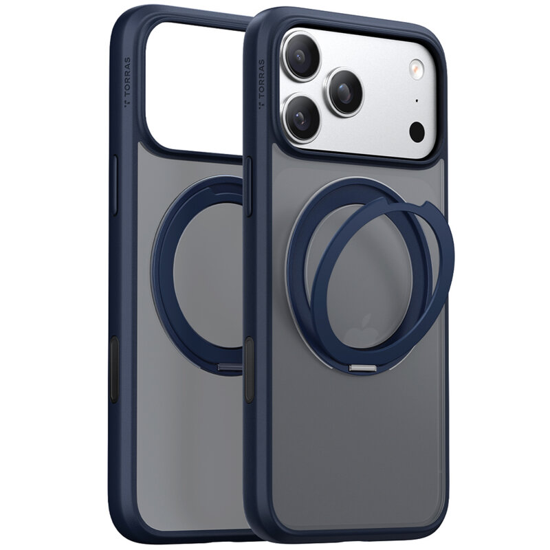 Husa iPhone 17 Pro Torras Ostand Pro MagSafe  Series, albastru