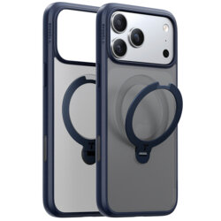 Husa iPhone 17 Pro Max Torras Ostand Spin MagSafe Series, albastru