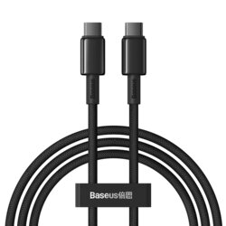 Cablu de date Type-C 100W, 1m, Baseus, negru, CATWJ-01