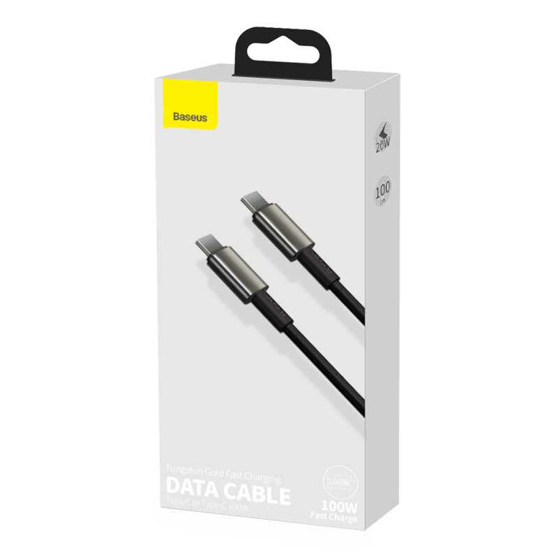 Cablu de date Type-C 100W, 1m, Baseus, negru, CATWJ-01