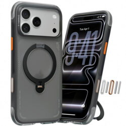 Husa iPhone 17 Pro Torras Ostand Spin Air Series, negru