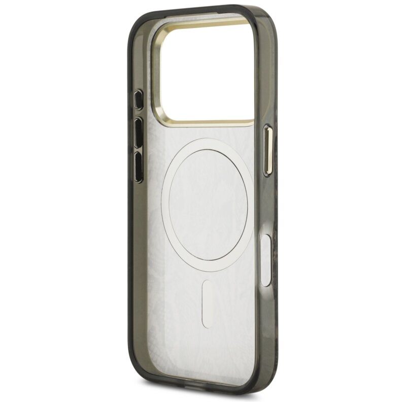 Husa originala Guess iPhone 18 Pro Python Pattern MagSafe, maro, GUHMP18LHIMPYGW