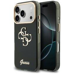 Husa Guess IML 4G Metal Script iPhone 17 Pro, negru, GUHCP18L5HC4MLSK