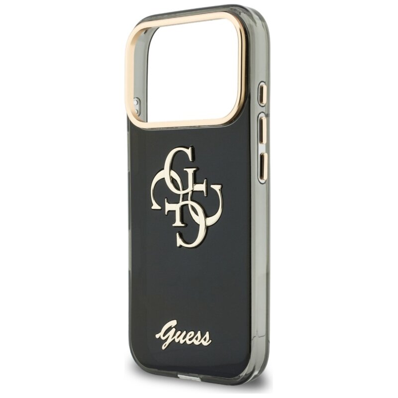 Husa Guess IML 4G Metal Script iPhone 17 Pro, negru, GUHCP18L5HC4MLSK