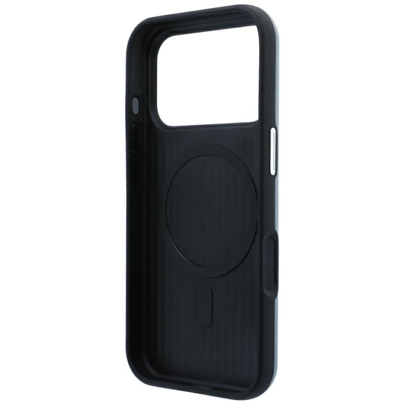 Husa iPhone 18 Pro Karl Lagerfeld Smooth Leather Choupette Sketch MagSafe, bleu