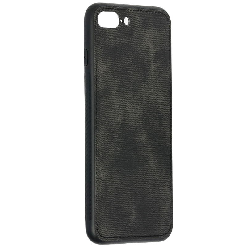 Husa iPhone 8 Plus Denim Cover - Negru