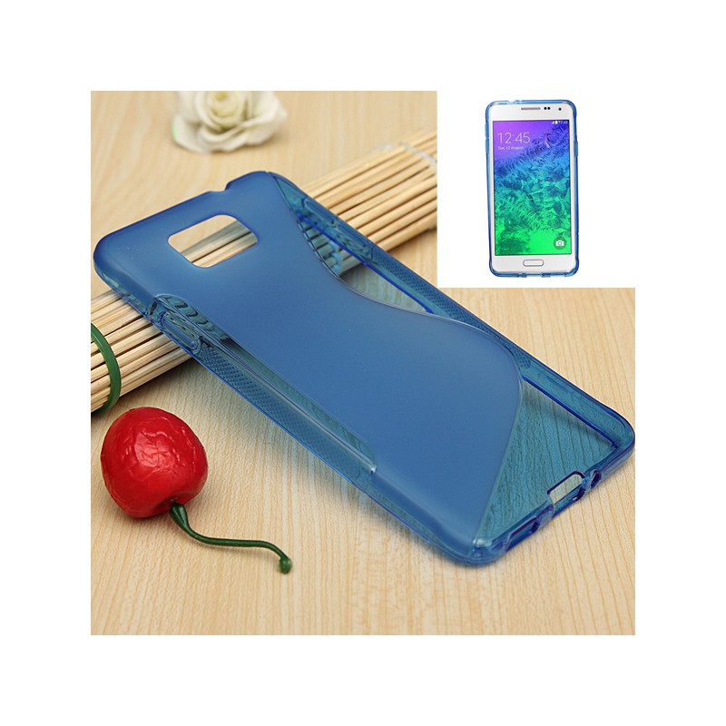 Husa Samsung Galaxy Alpha G850 Silicon Gel TPU Albastru
