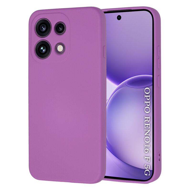 Husa silicon Oppo Reno16 F Techsuit SoftFlex, mov