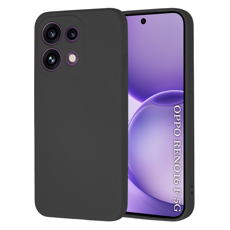 Husa silicon Oppo Reno16 F Techsuit SoftFlex, negru