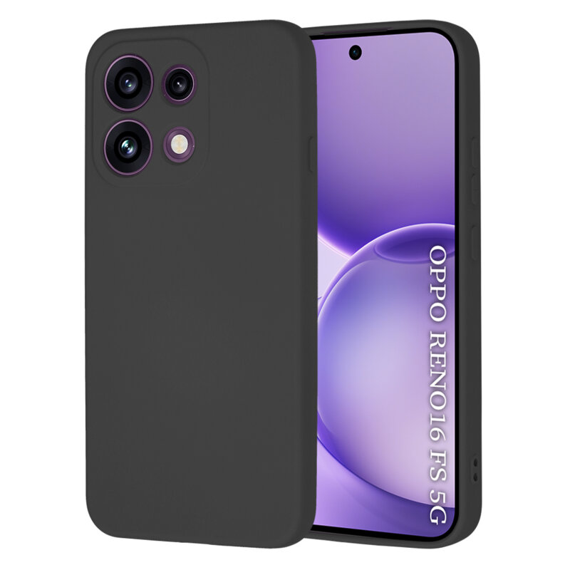 Husa silicon Oppo Reno16 FS Techsuit SoftFlex, negru