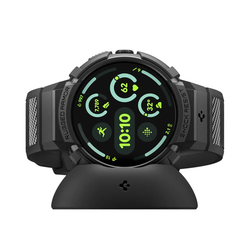 [Pachet husa + curea] Google Pixel Watch 4 41mm Spigen Rugged Armor Pro, negru
