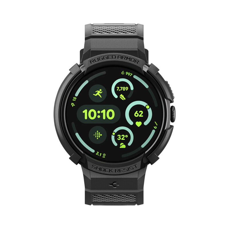 [Pachet husa + curea] Google Pixel Watch 5 41mm Spigen Rugged Armor Pro, negru