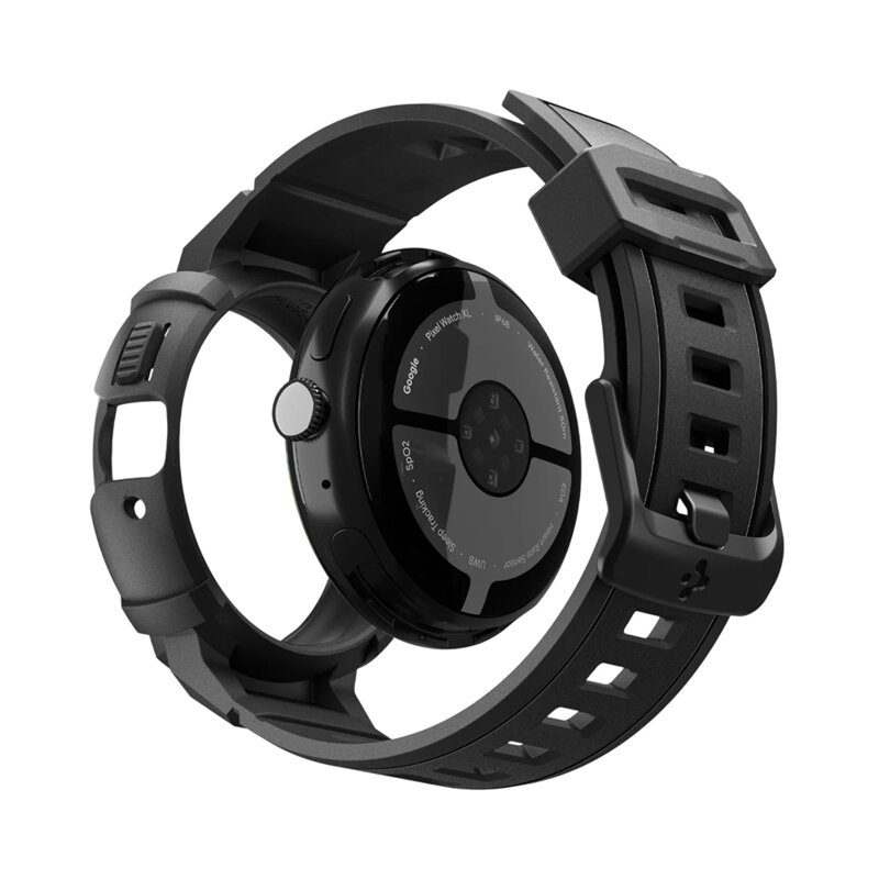 [Pachet husa + curea] Google Pixel Watch 5 41mm Spigen Rugged Armor Pro, negru