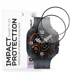 [Pachet 2x] Folie Samsung Galaxy Watch Ultra 2 Techsuit Nano Flex, negru