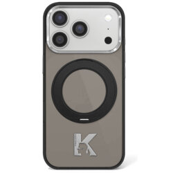 Husa iPhone 17 Pro Karl Lagerfeld Hardcase IML Ring Stand MagSafe Kameo Metal, negru