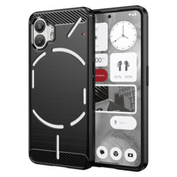 Husa Nothing Phone (2) Techsuit Carbon Silicone, negru