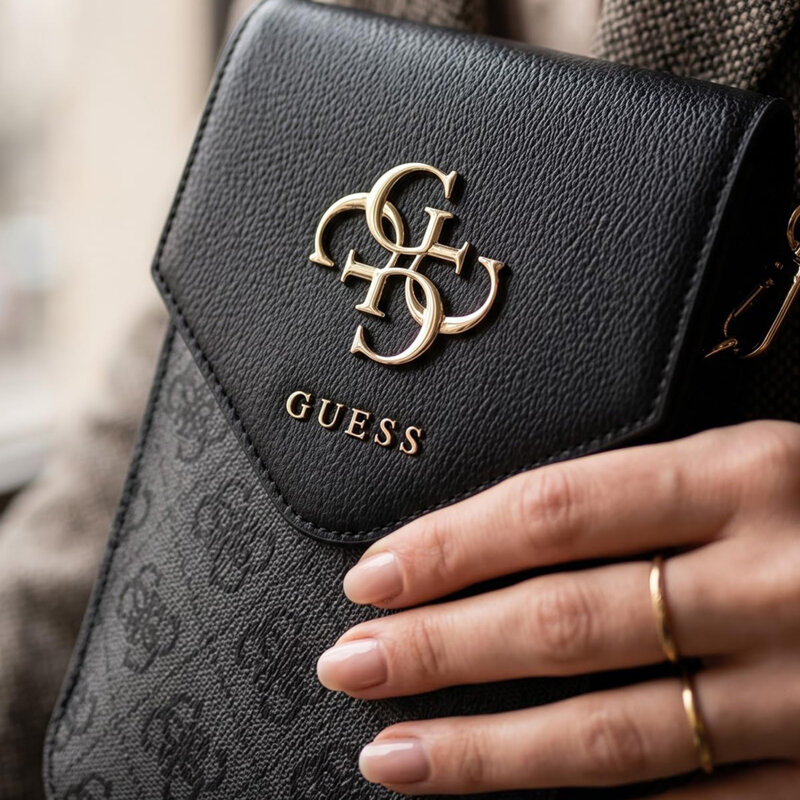 Geanta Guess dama pentru telefon, negru, GUWBPG4L4CNK