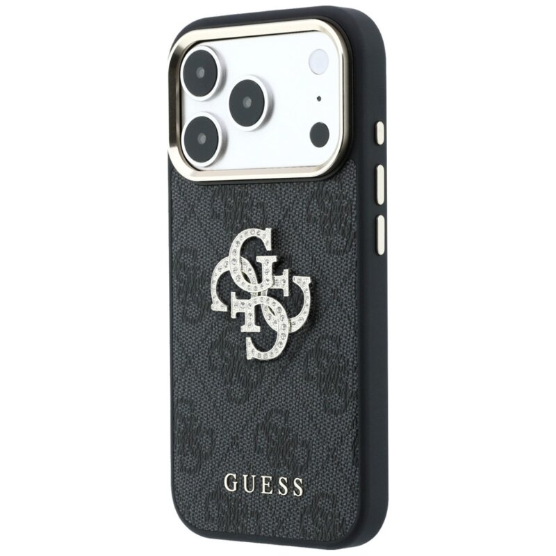 Husa originala Guess iPhone 18 Pro Max Hardcase 4G Big Strass Logo, negru, GUHCP18X6P4DSMLK