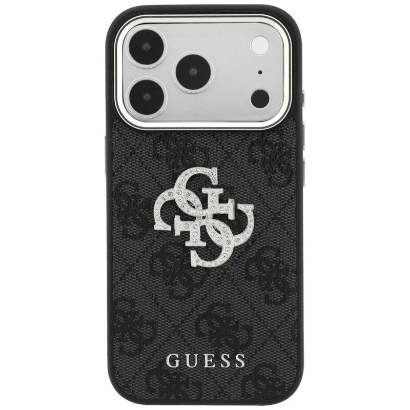 Husa originala Guess iPhone 18 Pro Max Hardcase 4G Big Strass Logo, negru, GUHCP18X6P4DSMLK