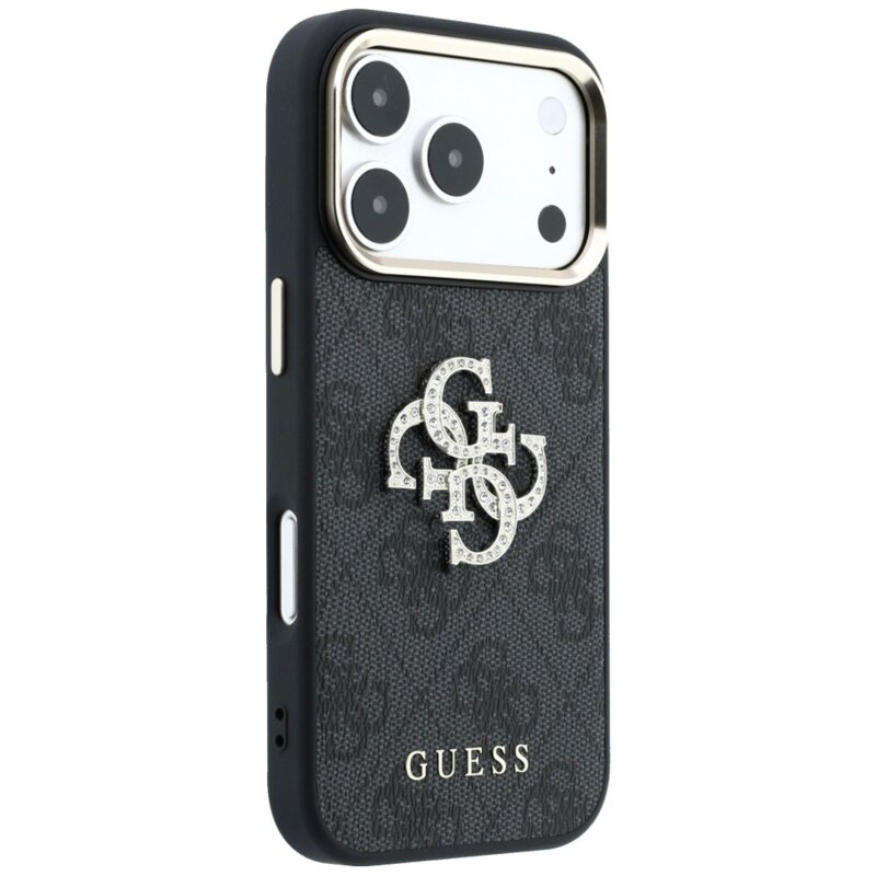 Husa originala Guess iPhone 18 Pro Max Hardcase 4G Big Strass Logo, negru, GUHCP18X6P4DSMLK