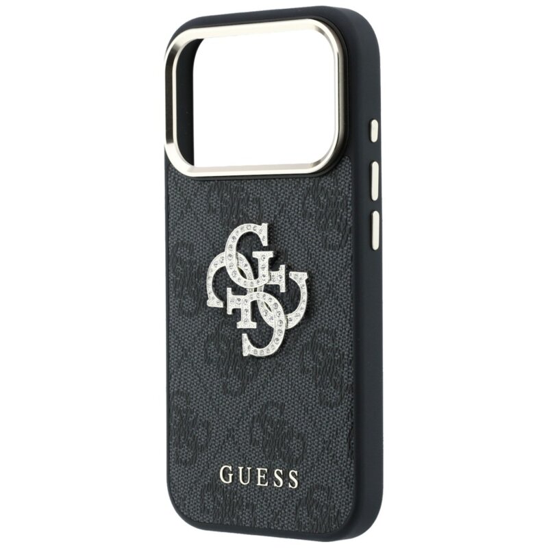 Husa originala Guess iPhone 18 Pro Max Hardcase 4G Big Strass Logo, negru, GUHCP18X6P4DSMLK