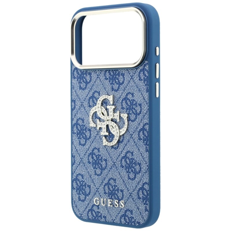 Husa originala Guess iPhone 18 Pro Hardcase 4G Big Strass Logo, albastru, GUHCP18L6P4DSMLB