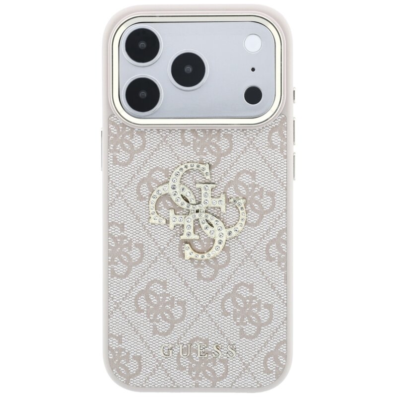 Husa originala Guess iPhone 18 Pro Hardcase 4G Big Strass Logo, roz, GUHCP18L6P4DSMLP