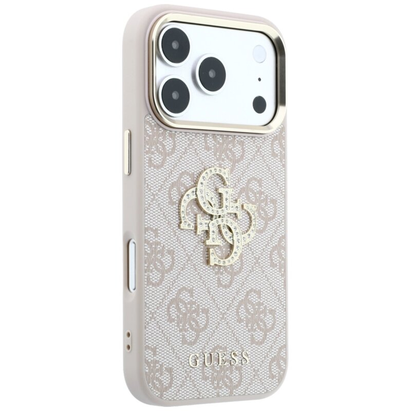 Husa originala Guess iPhone 18 Pro Hardcase 4G Big Strass Logo, roz, GUHCP18L6P4DSMLP