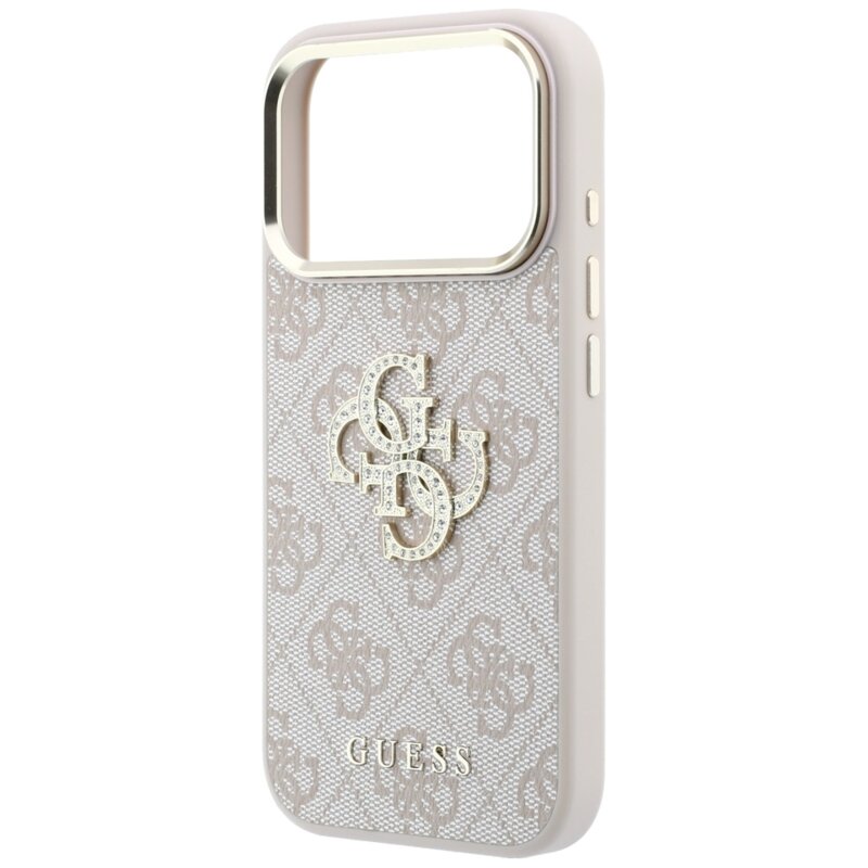 Husa originala Guess iPhone 18 Pro Hardcase 4G Big Strass Logo, roz, GUHCP18L6P4DSMLP