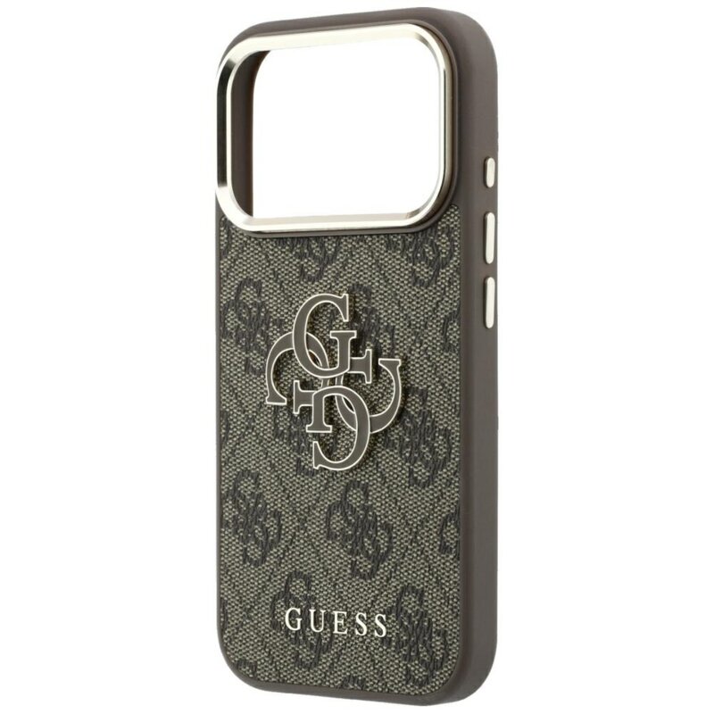 Husa originala Guess iPhone 18 Pro Max Hardcase 4G Big Resin Logo, maro, GUHCP18X6P4SRMLW