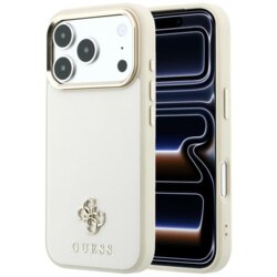 Husa Guess Saffiano Small 4G Classic MagSafe iPhone 18 Pro Max, bej, GUHMP18X6PSA4DME