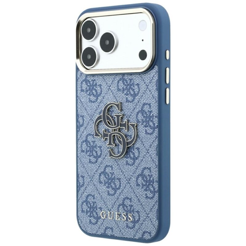 Husa originala Guess iPhone 17 Pro Max Hardcase 4G Big Resin Logo, albastru, GUHCP18X6P4SRMLB