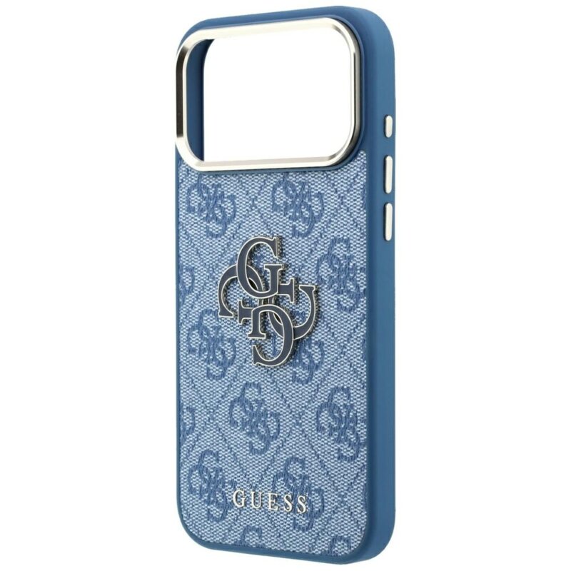 Husa originala Guess iPhone 17 Pro Max Hardcase 4G Big Resin Logo, albastru, GUHCP18X6P4SRMLB