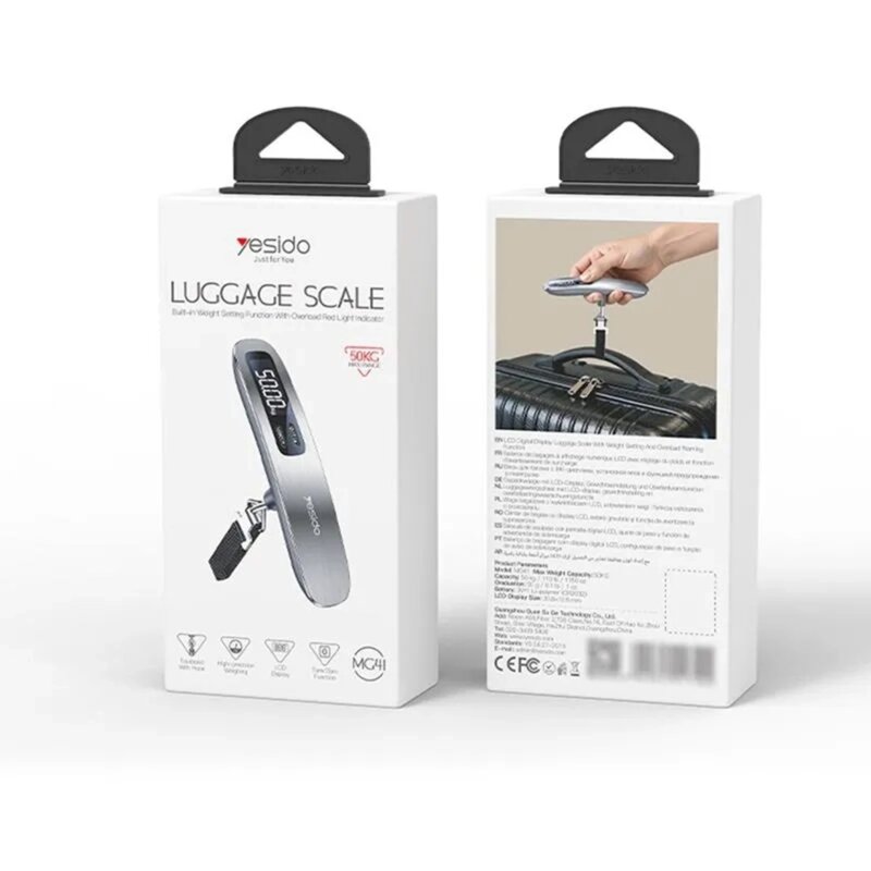 Cantar electronic de bagaje cu afisaj LCD Yesido MG41, 50kg Max.