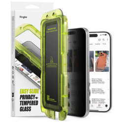 [Pachet 2x] Folie sticla iPhone 18 Pro Max Ringke Easy Slide Tempered Glass, privacy