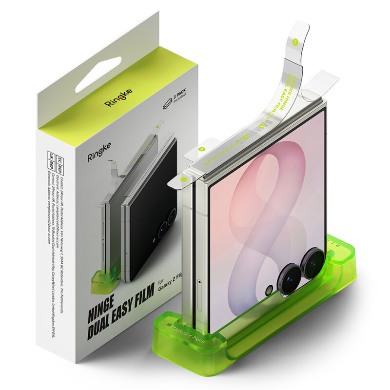 [Pachet 2x] Folie Samsung Galaxy Z Flip8 Ringke Hinge Dual Easy Film, transparenta