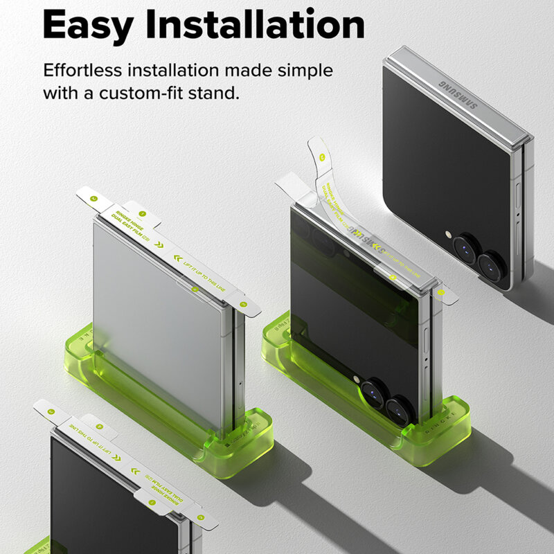 [Pachet 2x] Folie Samsung Galaxy Z Flip8 Ringke Hinge Dual Easy Film, transparenta