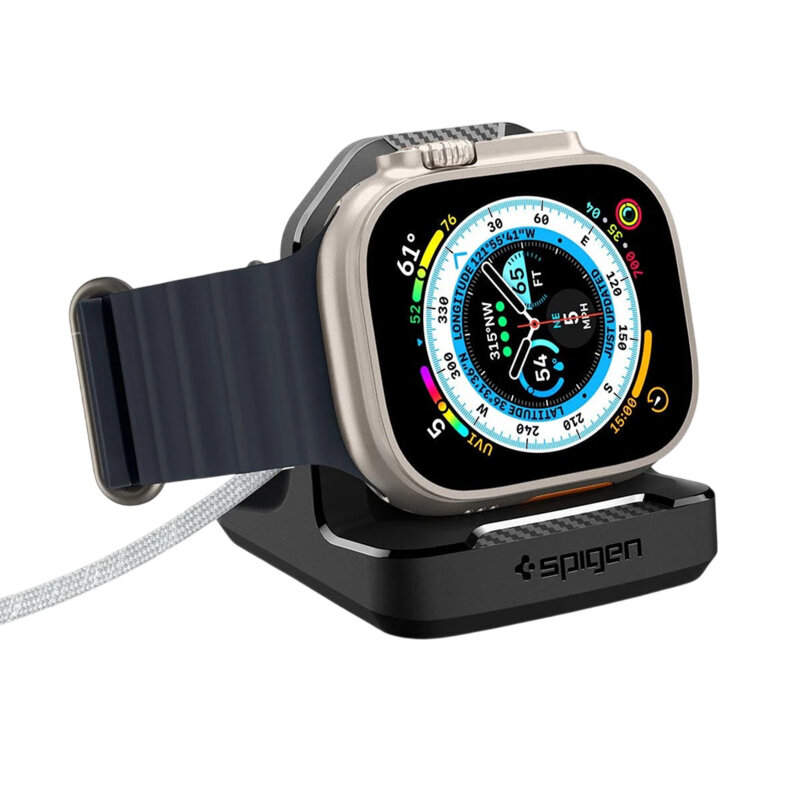 Suport pentru incarcator Apple Watch Spigen AMP05764, negru