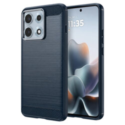 Husa Motorola Edge 70 Max Techsuit Carbon Silicone, albastru