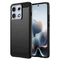 Husa Motorola Edge 70 Max Techsuit Carbon Silicone, negru