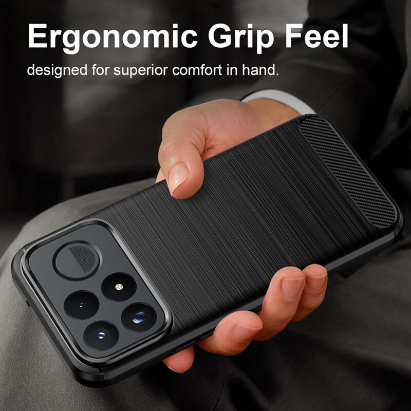 Husa Xiaomi Poco F9 Pro Techsuit Carbon Silicone, negru