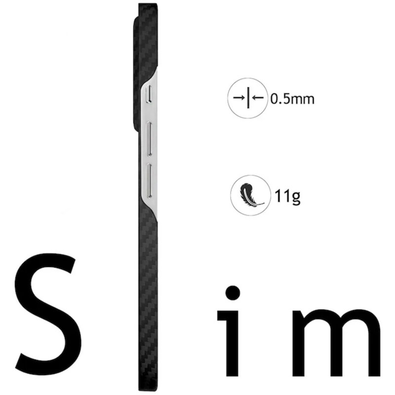 Husa iPhone 17 Pro Max Techsuit Aramid Fiber MagSafe, negru