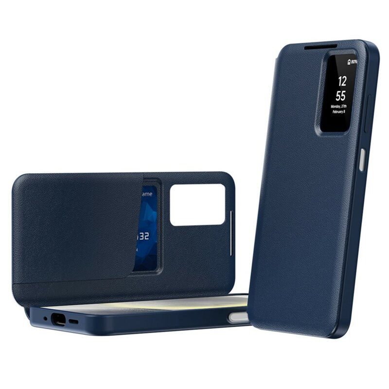 Husa tip carte Samsung Galaxy A27 5G SmartView Series, albastru